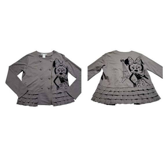 Disney Parks Authentic Apparel Minnie Mouse in Paris Ruffle Cardigan Jacket XL - Picture 1 of 13
